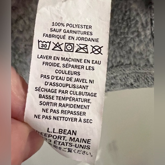 Women’s L.L. Bean Light Heather Gray Zip-Up Sweater Fleece Long Vest - Like New - Picture 7 of 14